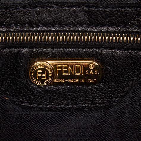 fendi black shoulder bag vintage|vintage Fendi waist bag.